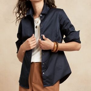NWT Banana Republic Non-Iron Fitted Stretch Career Shirt - Women's 8